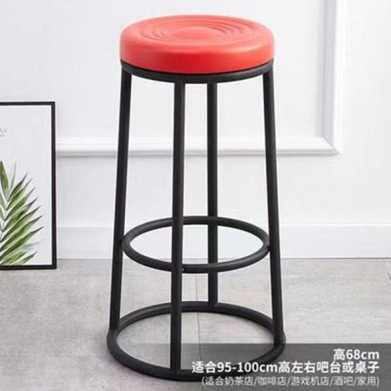 轻奢酒吧椅吧台凳奶茶店商用凳咖啡厅高脚凳前台ktv手机店高凳字|undefined
