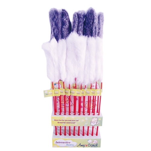 Amy Rabbit Feather Cat Funny Stick Cute Plush Cat Funny Stick Wholesale Bite-resistant Self-Happiness Cat Toy Pet Supplies