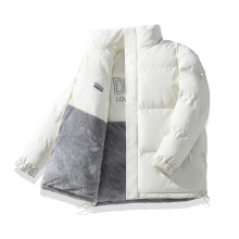 跨境批发双面穿情侣棉衣男女同款冬季加绒加厚棉服冬装外套棉袄子