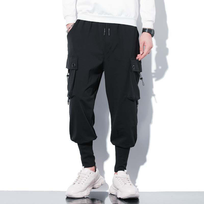 Men's Trendy Loose Jogger Pants, Elastic Cargo Sweatpants, High Street Fashion