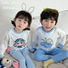 2026新款儿童莫代尔睡衣夏季男女童家居服套装四季卡通薄睡衣可爱