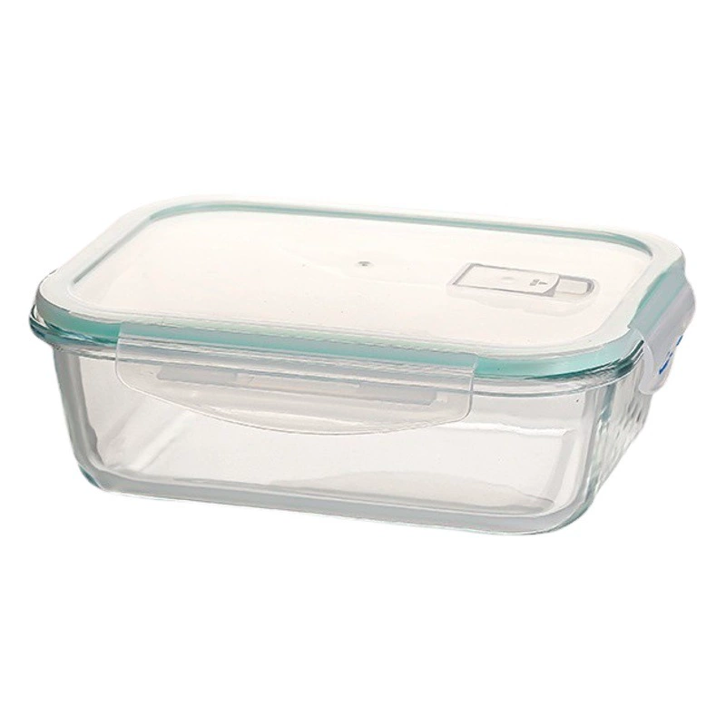 Термостойкая микроволновая печь Стеклянная коробка для завтрака Прозрачная стеклянная коробка для консервации Ланч-бокс Герметичный ящик для хранения холодильника Bento Стеклянная чаша