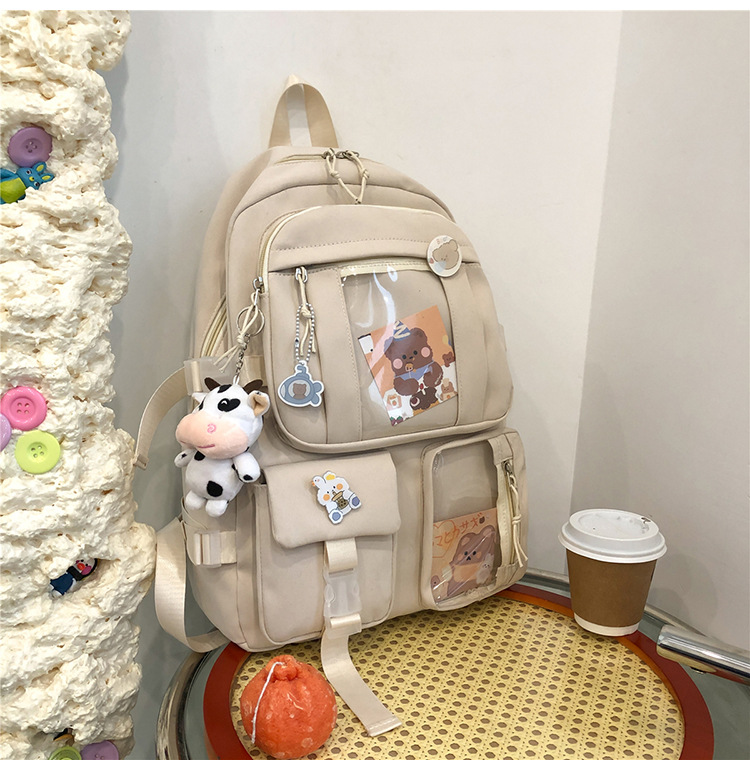 Japanese Harajuku Schoolbag Female Korean High School And College Student Junior High School Backpack Cute Girl Heart Elementary School Studebt Backpack display picture 7