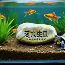 新疆泥石鱼缸盆景造景刻字石头光滑细腻书房书桌茶桌摆件石来运转