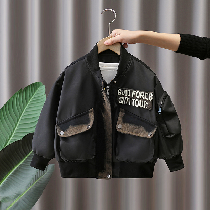 7849 uniformes de béisbol para niños modelos de primavera y otoño 2025 nuevos niños chaquetas de red primavera chaquetas de estilo occidental coreano