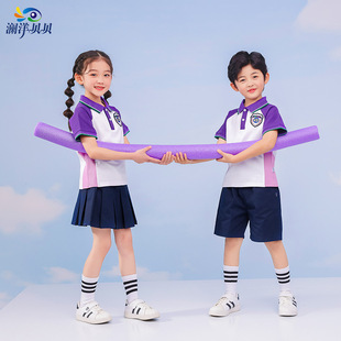 Lanyang Beibei factory wholesale primary school children's school uniform grade one and two junior high school summer kindergarten clothes suit