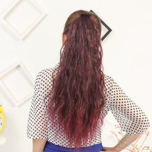 假发马尾女款玉米烫蓬松绑带式高马尾逼真化纤假马尾厂家现货批发