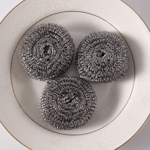 72g 6-pack cleaning balls, kitchen decontamination cleaning brush, 6-pack pot and bowl steel wire balls wholesale