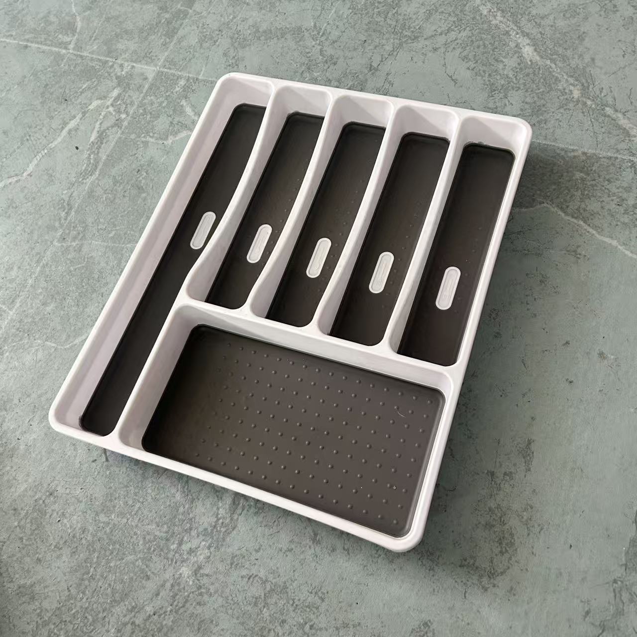 Caja de almacenamiento integrada para cuchillos y tenedores de cajón para cubiertos, caja de bandeja de seis compartimentos, cuchillos y tenedores, palillos y cuchara
