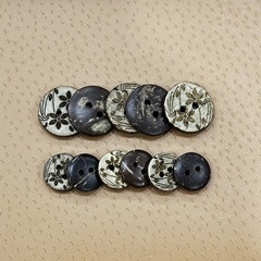 天然椰子扣椰殼扣 兩眼花朵鈕扣 激光打標花型扣子 童裝環保紐扣