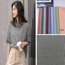 泡泡朝阳格子布 起皱糖果色朝阳格衬衫童装时装连衣裙格子面料