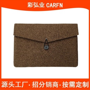 Source Factory Customized Environmentally Friendly and Biodegradable Cork Coffee Grounds Computer Bag Notebook Protective Cover Liner Bag File Bag