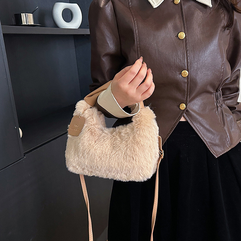 2023 Autumn/Winter Versatile Simple Solid Color Single Room Crossbody Bag Women's Fashion_voghion.com