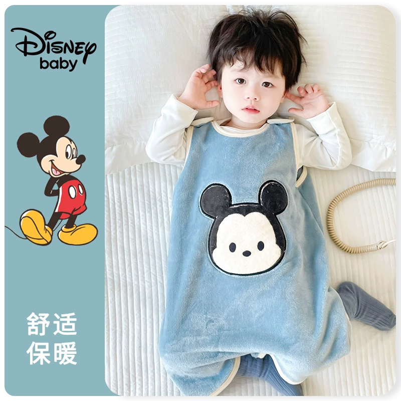 Осенне-зимний жилет Disney в стиле защиты живота, домашняя одежда, противоударное одеяло, детские пижамы, фланелевая цельная ночная рубашка без рукавов