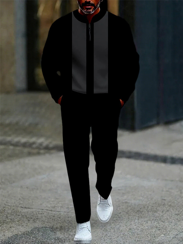 2025跨境男装欧美爆品外贸专供3d数码一整套休闲运动服男士套装|undefined