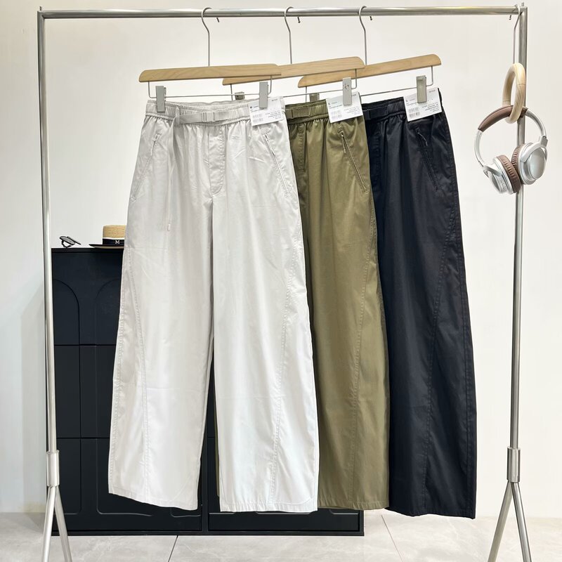 Casual Pants 2025 Summer New Wide Leg Women's Pants Loose Tooling Straight Scimitar Sickle Pants Profile Pants 481028 Casual Pants 2025 Summer New Wide Leg Women's Pants Loose Tooling Straight Scimitar Sickle Pants Profile Pants 481028