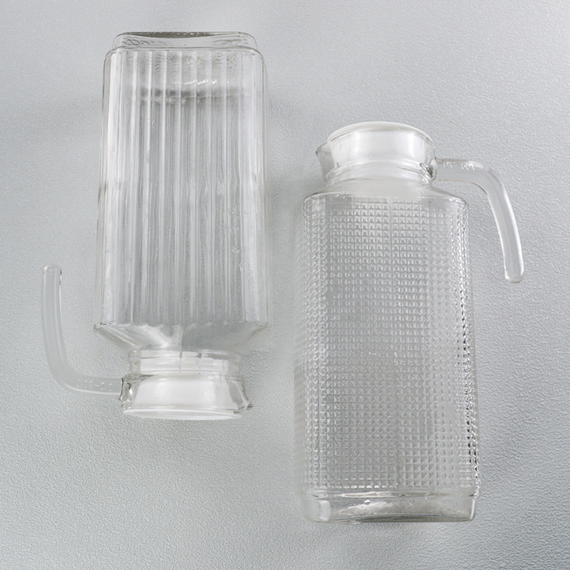 Jarra de agua fría de vidrio al por mayor con gran capacidad, diseño de diamantes, suministro directo del fabricante para uso doméstico. image 5