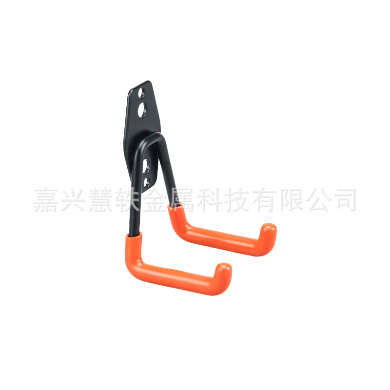 Gancho de garaje, pared de almacenamiento de jardín, canasta colgante pesada, borde de mesa de metal de hierro, gancho doble redondo, gancho adhesivo