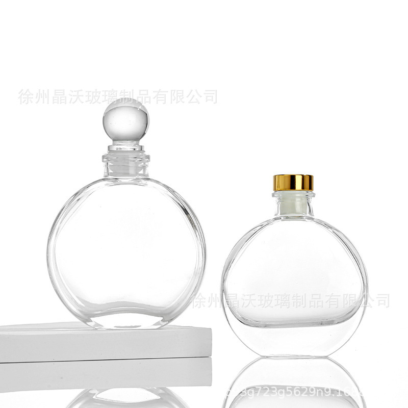 卸売り平円高級アロマボトルガラス瓶空瓶現物アロマボトル100ml 50ml透明無火装飾|undefined