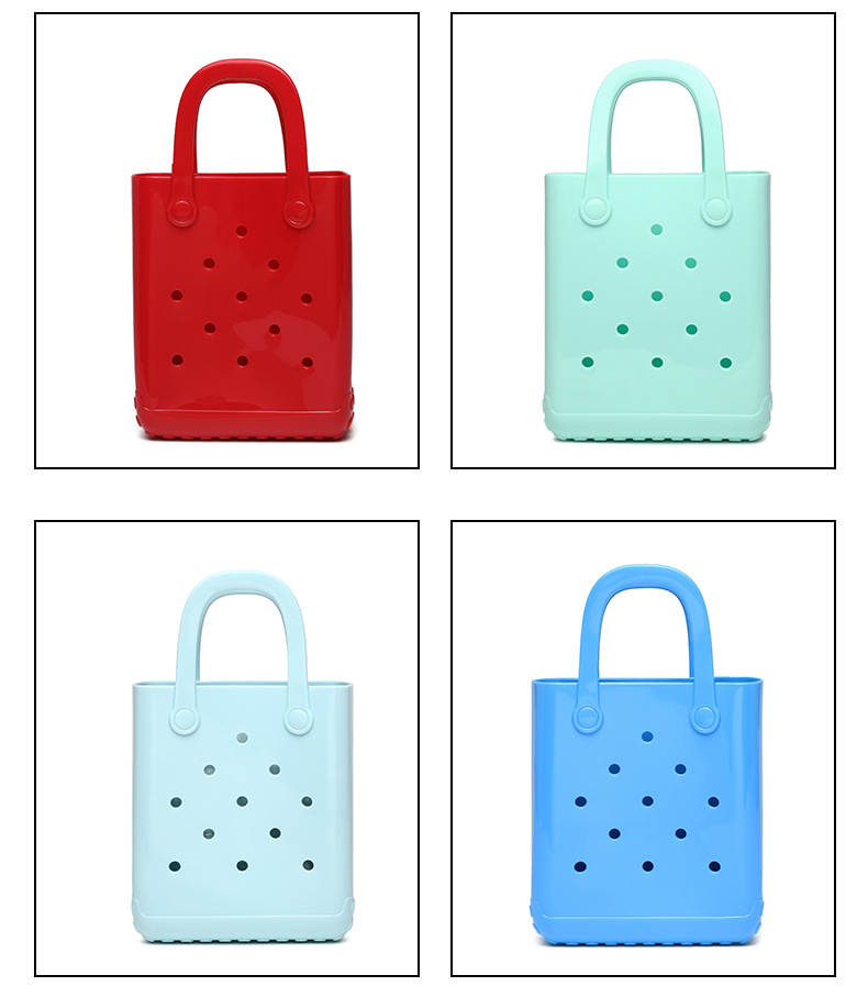 Streetwear Style Women's Medium PVC Solid Color Streetwear Hollow Square Open Handbag