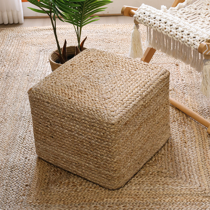 Cojín Futón de Yute Tejido para Silla de Oficina y Tatami