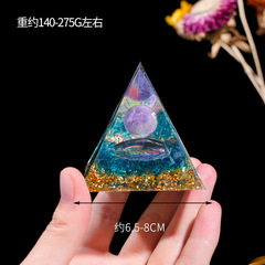 Factory Direct Sales Cross-Border Trade Crystal Ball Pyramid Ornament Gravel Craft Home Decor Energy Ornament