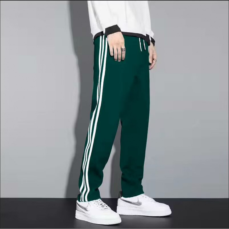 2025跨境欧码大码运动服套装男三条杠卫衣卫裤工服两件套工厂批发|undefined