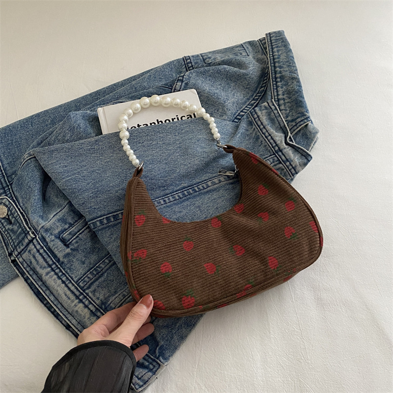 Bagos casuales lindos para mujeres 2024, otoño nuevo bolso de ropa de cama casual, bolso de moda casual, bolso de luna media luna para mujeres