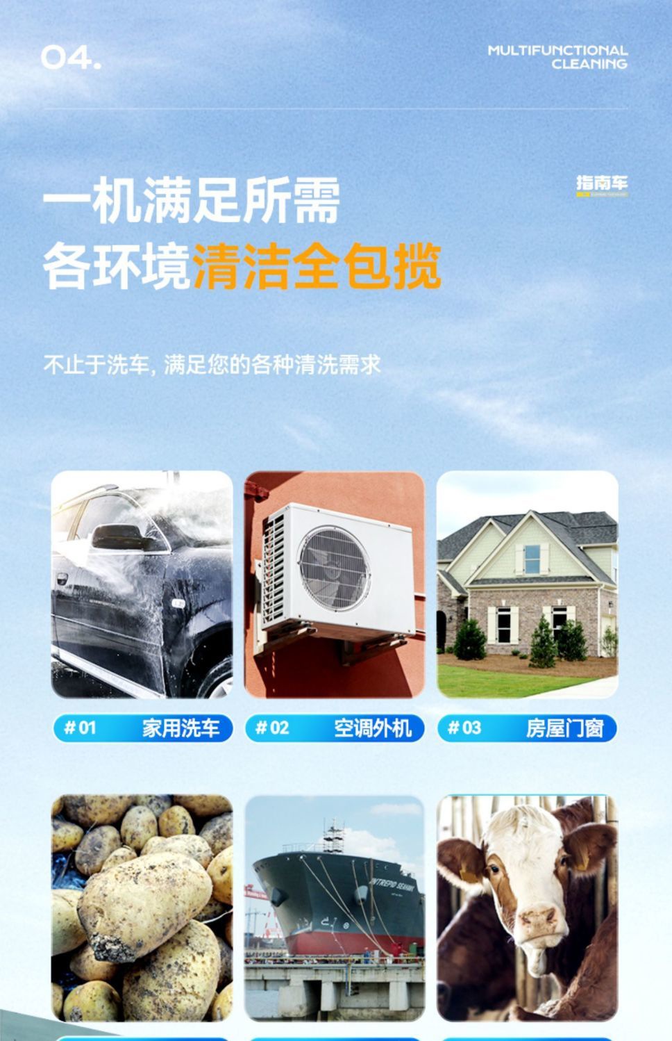 High-Pressure Car Washing Machine Tool, High-Pressure Water Pump for Home Use, 220V High-Power Car Washing Water Gun, Floor Cleaning Motor