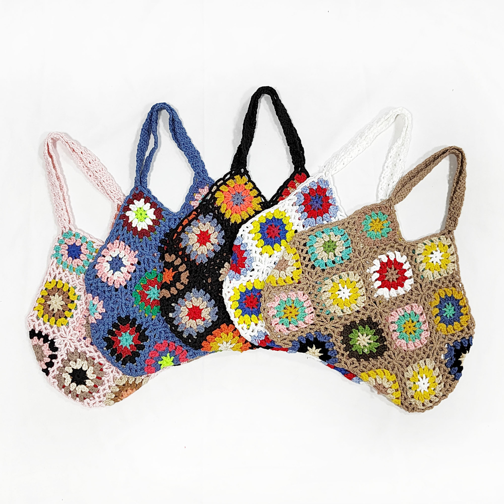 ethnic style color splicing plaid knit handbag 3227cmpicture1