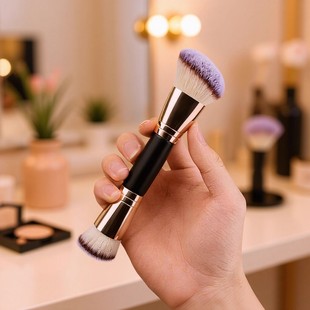 Double-Ended Makeup Brush, Contour Brush, Foundation Brush, Blush Brush, Single Soft-Bristled Beauty Tool, Loose Powder Brush, Cross-Border New Product