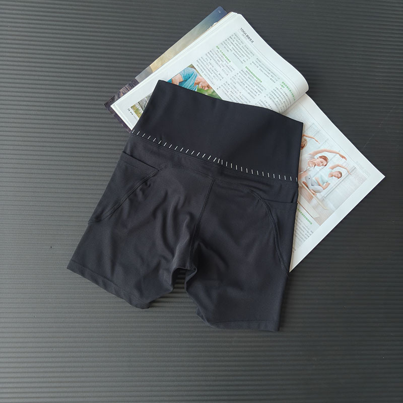 Nube sensación de cintura alta pantalones elásticos de caderas de verano sin pantalones íntimas apretadas de ciclismo rápido secado pantalones cortos de yoga de damas