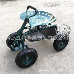 Qingdao Lite Metal Supply Four-Wheel Adjustable Steering Garden Seat Car/Tool Car/Trimming Stool