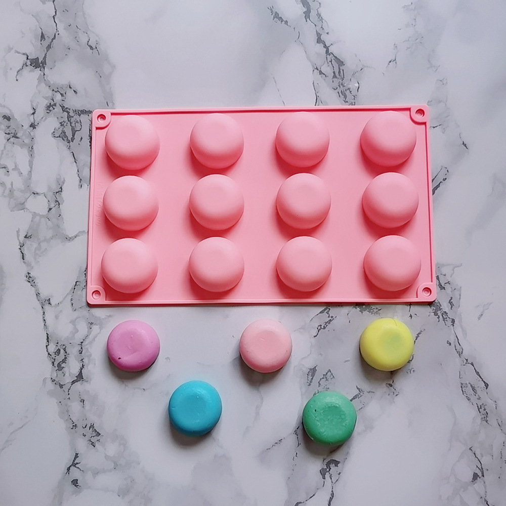 Silicone 12 con base plana semicircular 131 chocolate molde de silicona postre decoración de pastel cocina para hornear