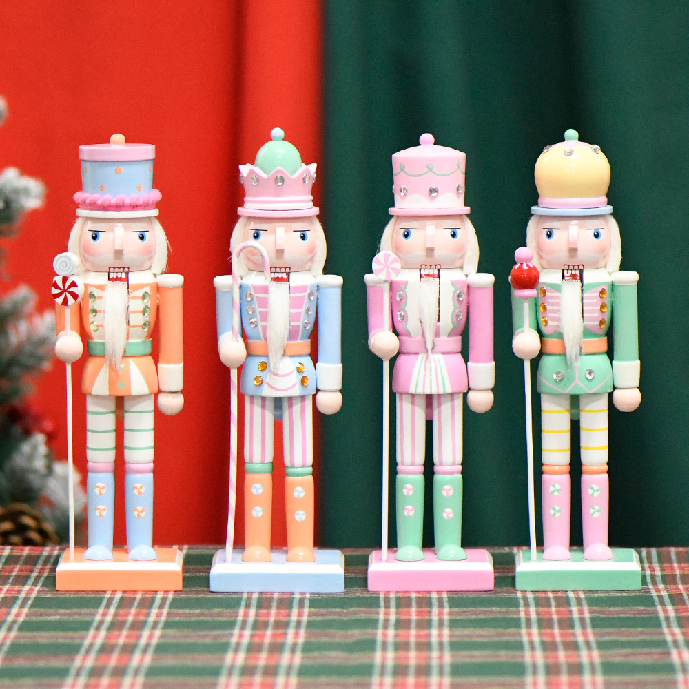 25cm transfronterizo cascanueces decoración de Navidad atmósfera regalos de Navidad colgantes de árbol de Navidad macarón decoración en stock