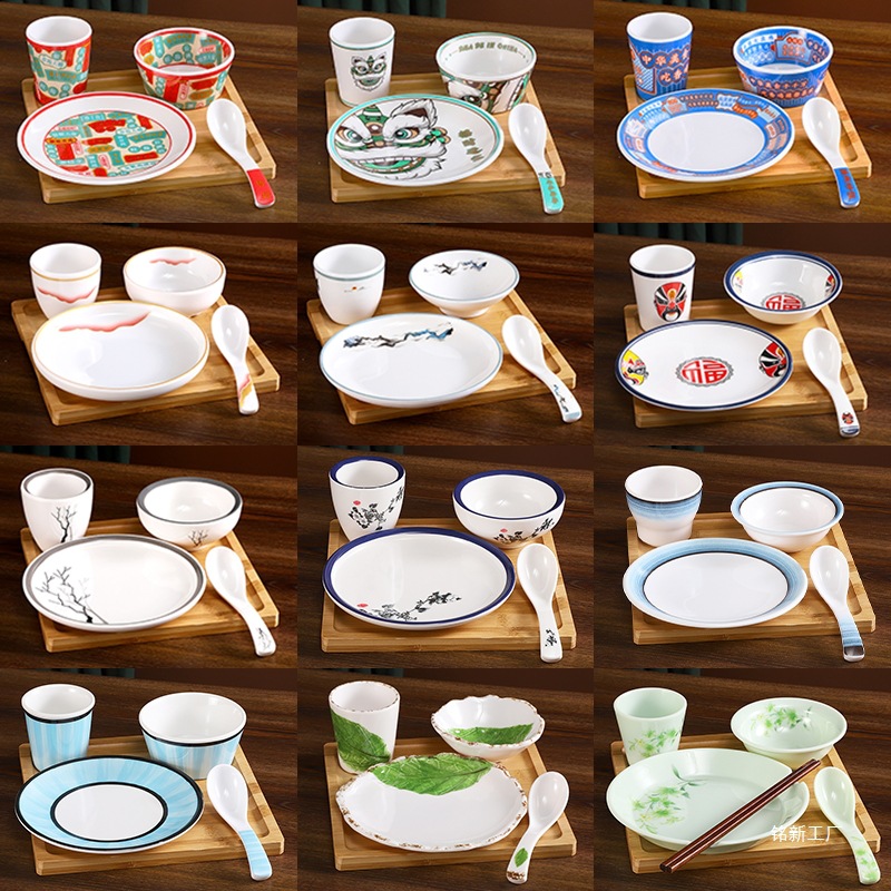 Tableware, set for commercial use for hotel, 4 piece set