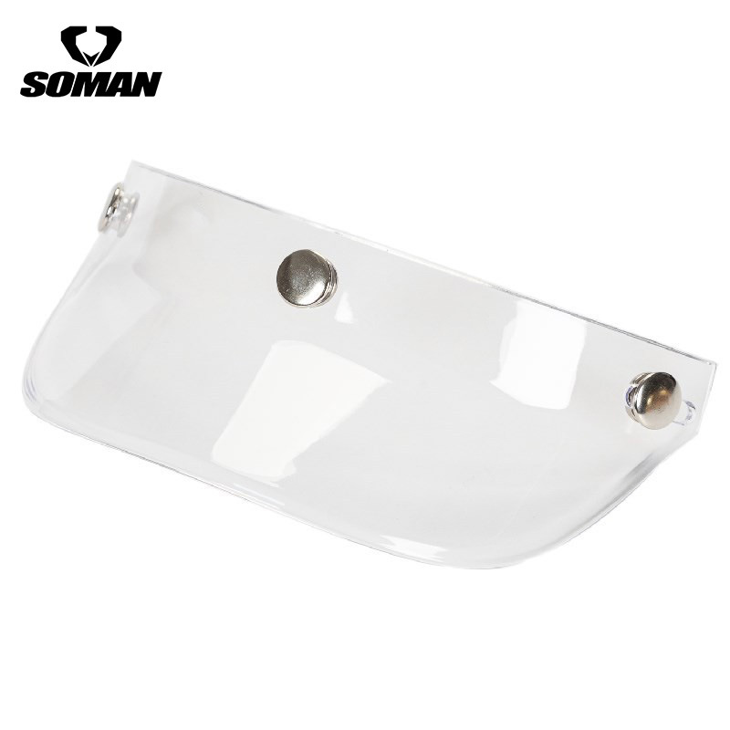 Casco de motocicleta casco vintage Borde de tres botones casco de motocicleta protección solar casco pequeño cuerpo medio casco borde