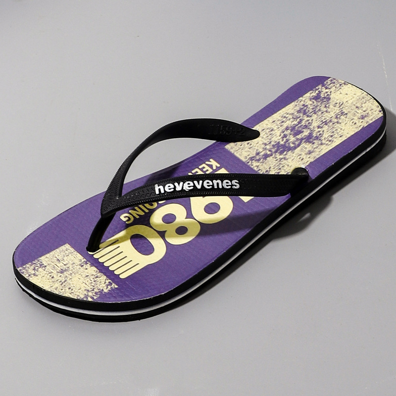 Herr graffiti flip-flops casual strandtofflor för sommar_voghion.com