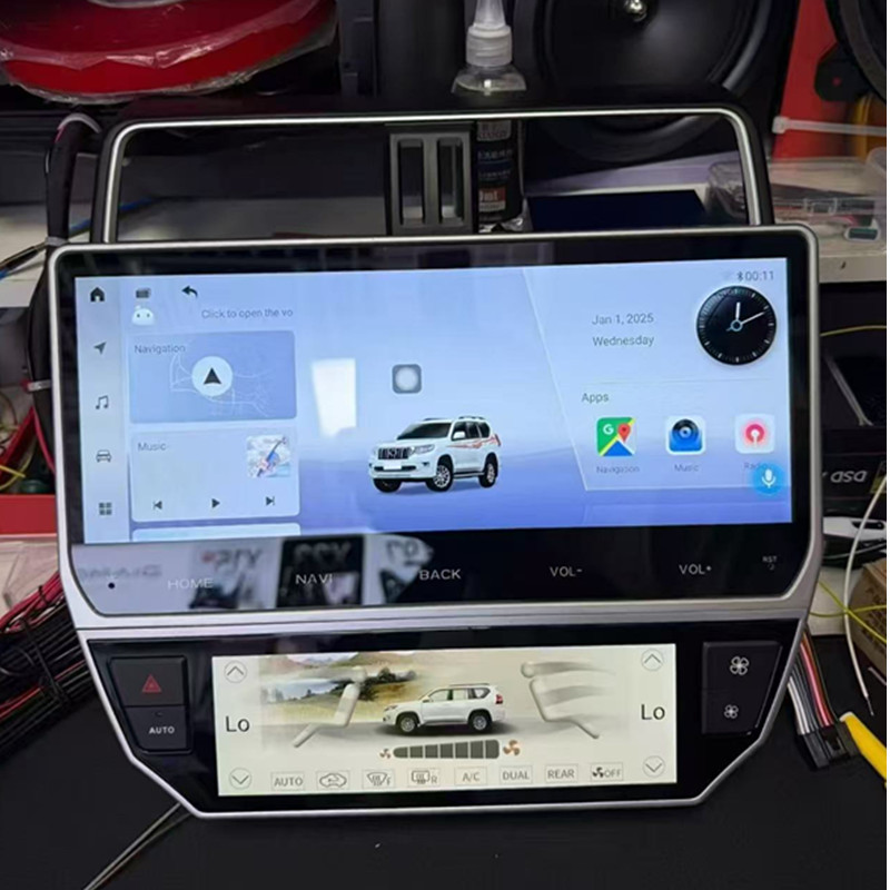 Suitable for Toyota Prado 2700, featuring a large central display, 360-degree panoramic camera, and integrated CarPlay navigation system