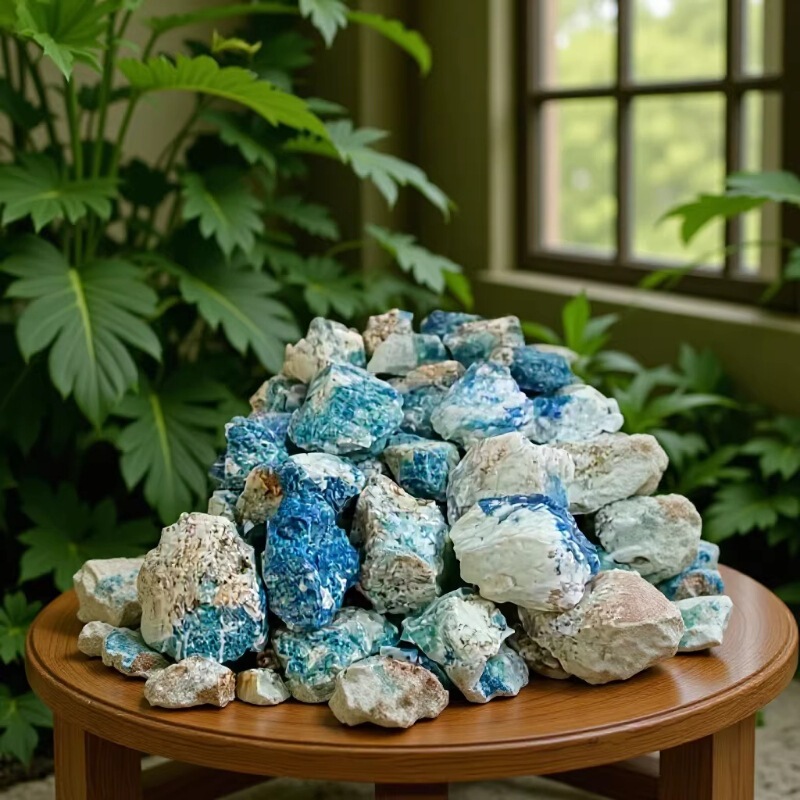 Natural Phoenix Lapis Lazuli Mineral Specimen Crystal Raw Stone Aromatherapy Diffuser Stone Raw Ore Crushed Stone Demagnetizing Stone Crystal Ornament