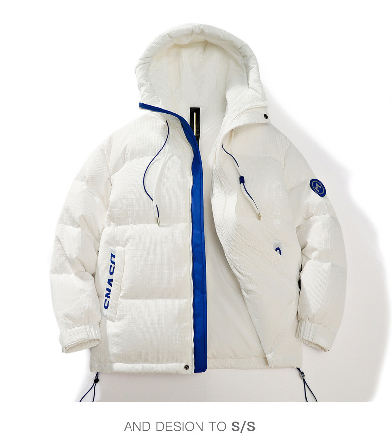 Piumino d'anatra bianco da uomo, nuovo, spesso e caldo, giacca invernale alla moda, corta_voghion.com