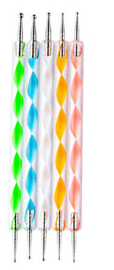 Nail art pen 5 PCs spiral rod point drill pen 5 colors different big and small head nail point flower pen Nail art pen 5 PCs spiral rod point drill pen 5 colors different big and small head nail point flower pen