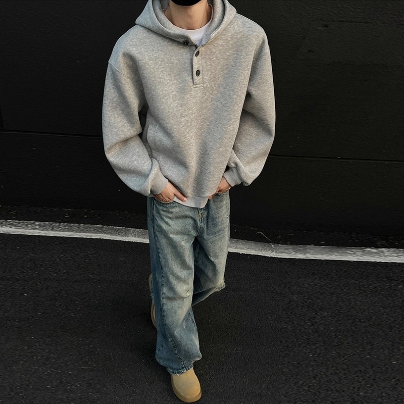 Schwerer Kapuzenpullover für Damen und Herren, Modell 2025: Neu, dick, langärmelig, locker, lässig, für Paare_voghion.com