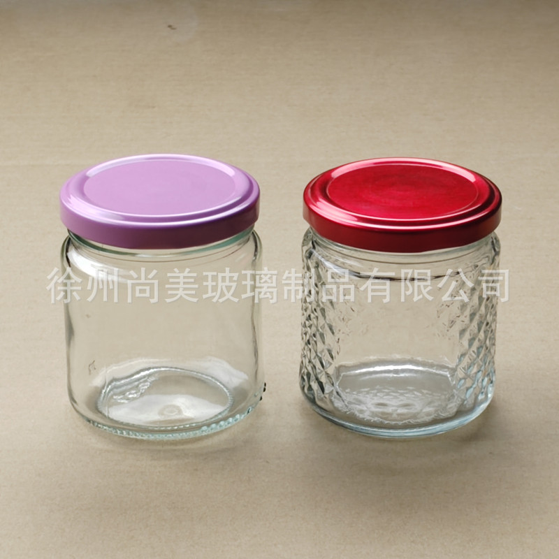 透明即食燕窝分装玻璃瓶圆形200ml蜂蜜瓶酱菜瓶可蒸煮花椒鱼胶瓶