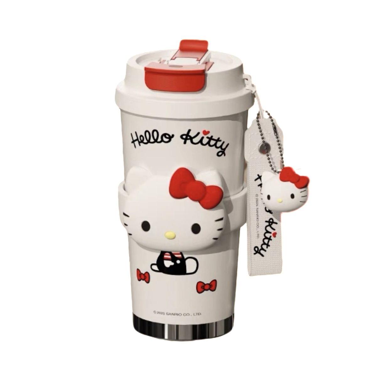HelloKitty termo femenino 2024 nuevo regalo de cumpleaños de alto valor Sanrio pajita taza de café taza de agua