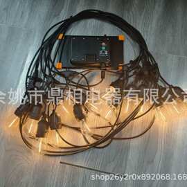 新款led太阳能铜线灯串户外防水彩灯闪灯串灯批发圣诞庭院装饰灯