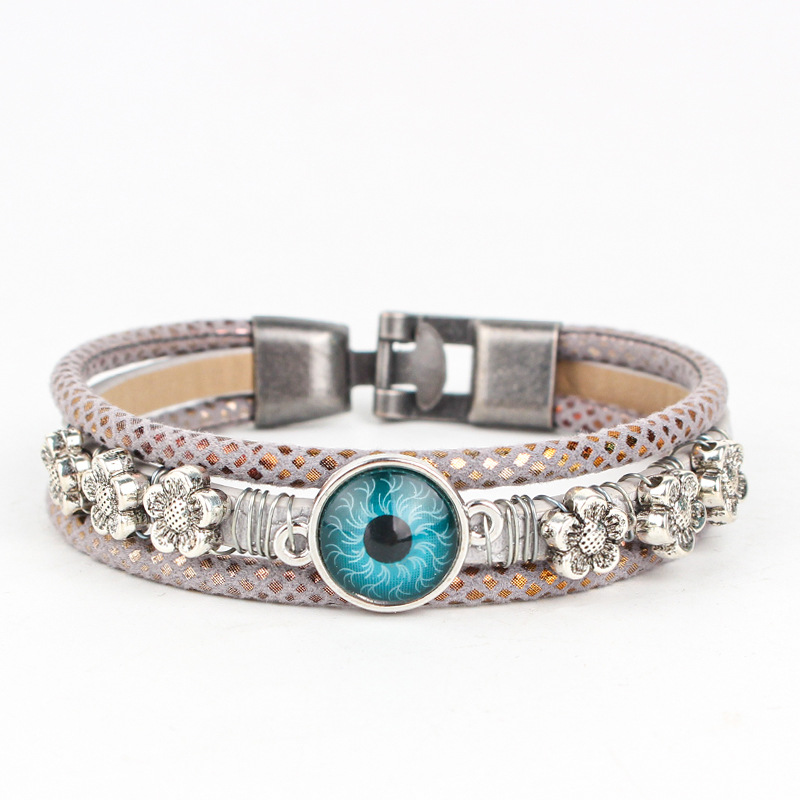Men's Multi-layer Leather Bracelet With Alloy Buckle Design_voghion.com