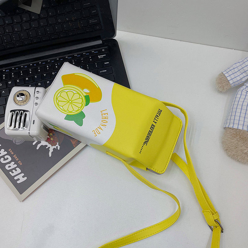 Small Pu Leather Fruit Square Buckle Crossbody Bag display picture 67