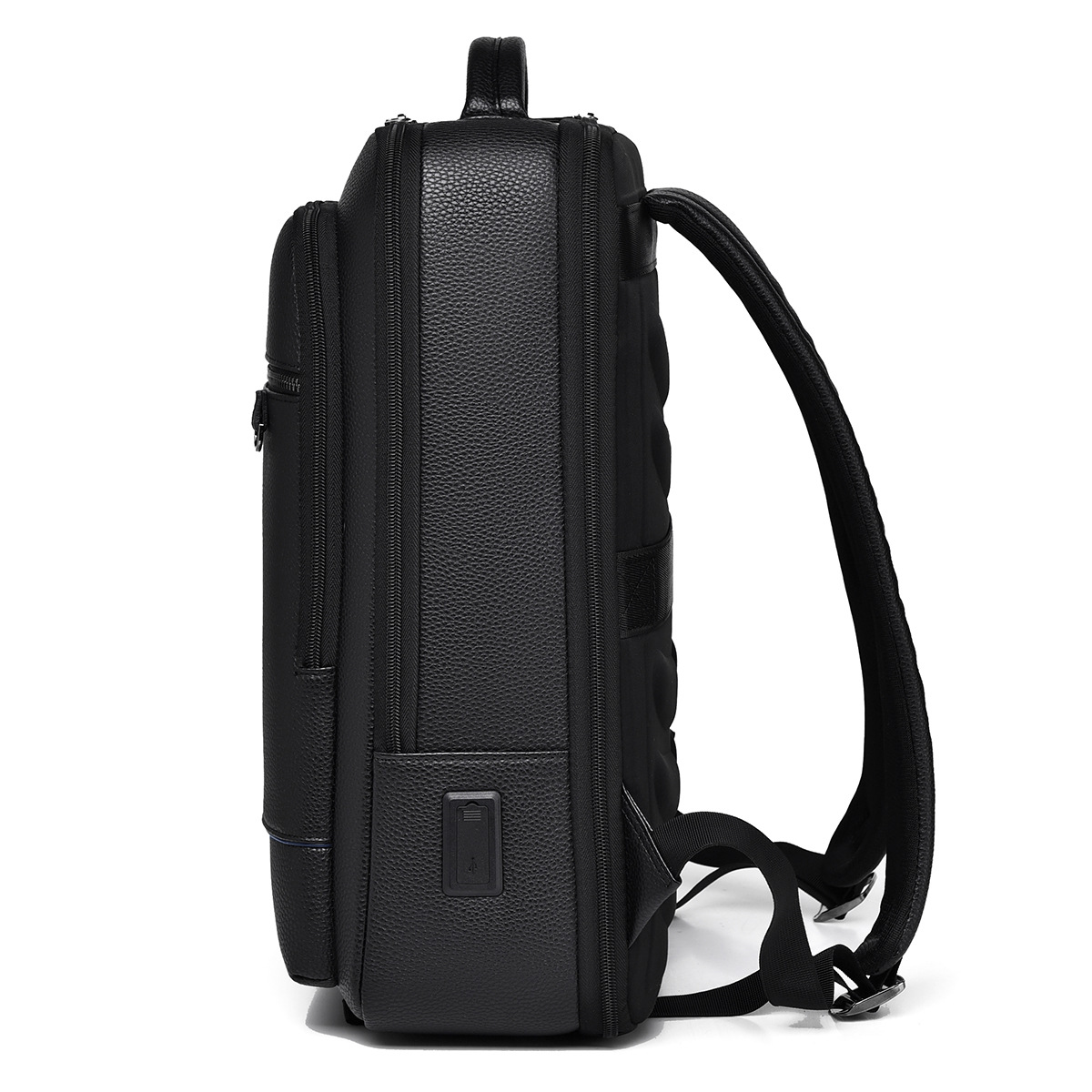 2024 New PU Men's Waterproof Laptop Backpack Business Travel Bag_voghion.com