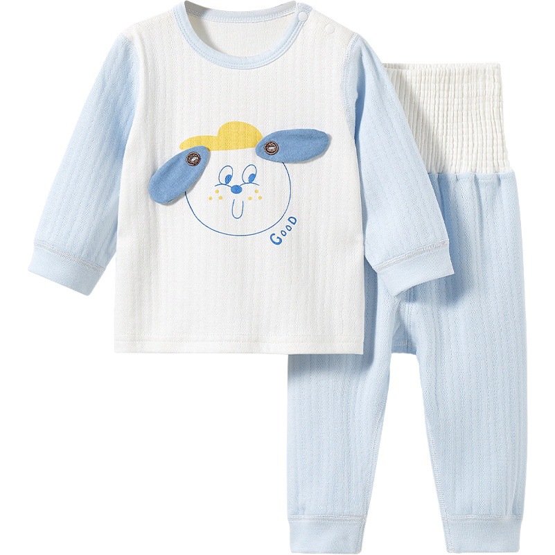 Ropa interior para niños traje primavera y otoño invierno Bebé algodón cintura alta dividida ropa de fondo caliente bebé otoño ropa pantalones largos image 1